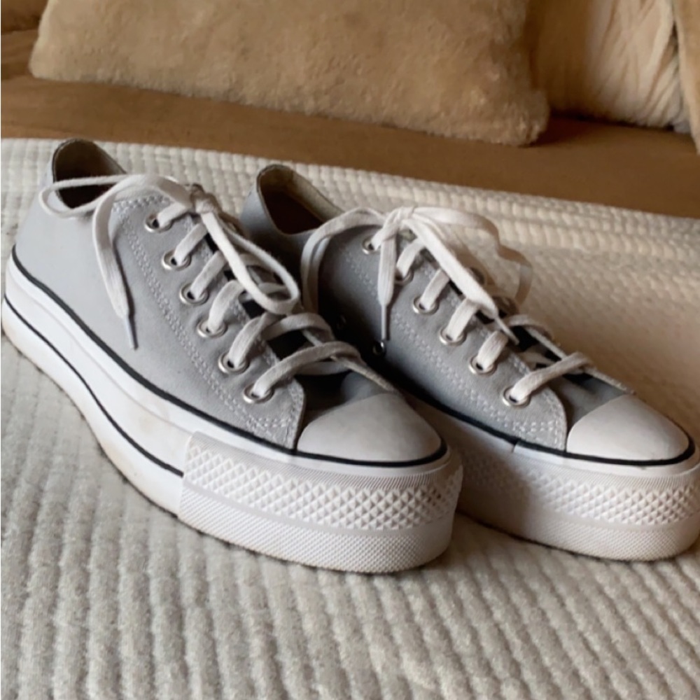 Gray platform converse size 8